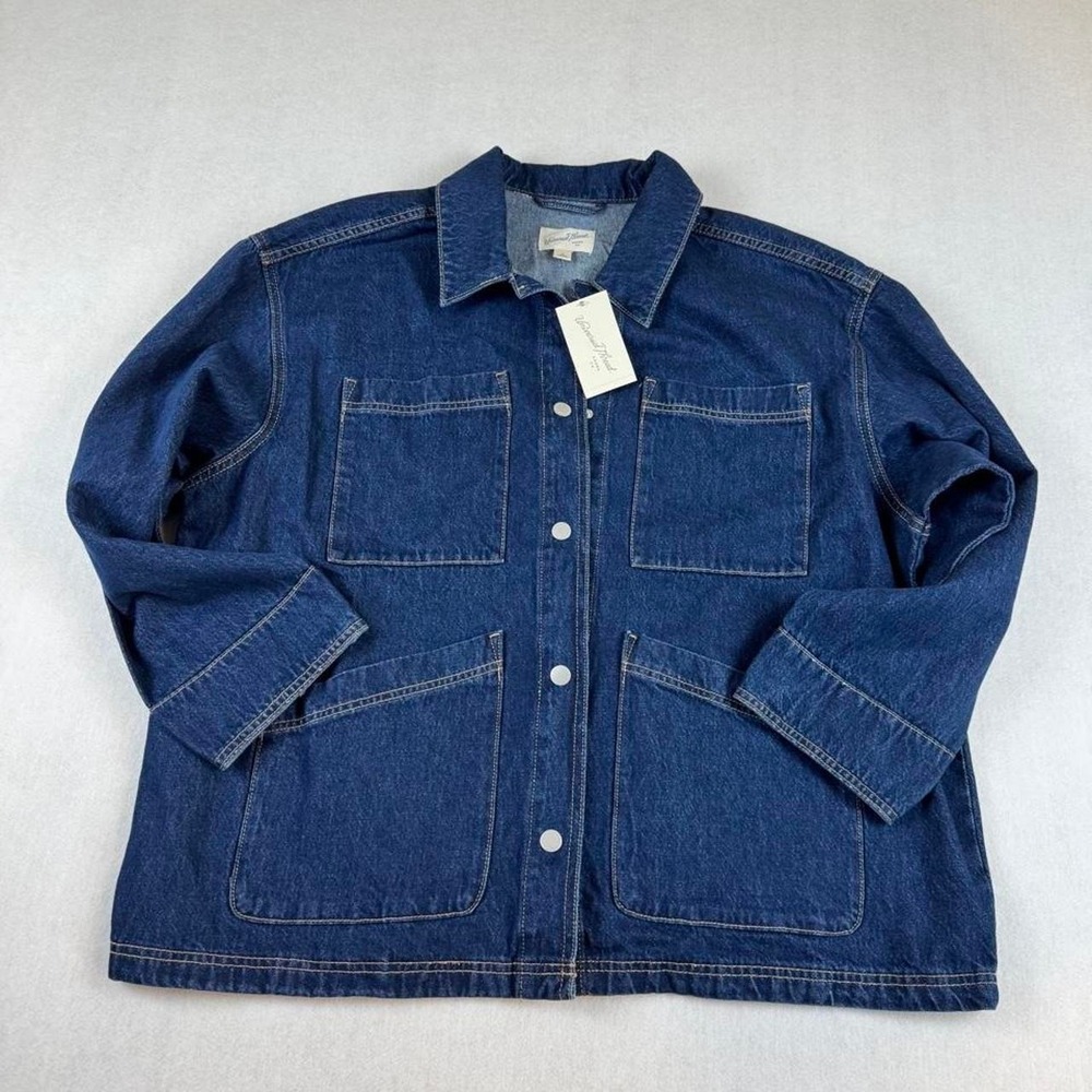 NWT Universal Thread Dark Wash Relaxed Fit Denim Jacket Size XL